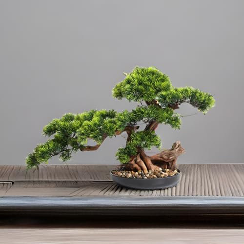 Kunstpflanze Künstliche Bonsai-Kiefer,Simulation großer Bonsai Künstliche Pflanze,Dekoration Künstliche Topf Baum for das Wohnzimmer Bürogeschäft