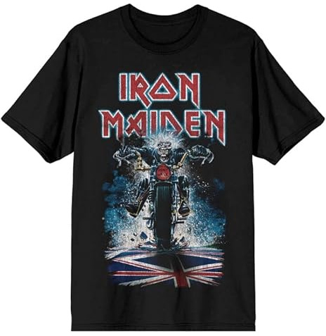 Iron Maiden Eddie Biker Männer T-Shirt schwarz