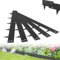XMTECH Rasenkante Metall 106x16cm flexibel, Beeteinfassung & Beetumrandung aus Stahlblech, 5 Stück (5m), Schwarz Mähkante Gartenbeet Begrenzung