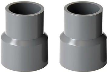 2 Stück PVC DWV-Reduzierkupplung, 40 mm x 50 mm, Sockelrohr-Adapter, Reduzierrohr-Anschluss (25 x 32 mm)