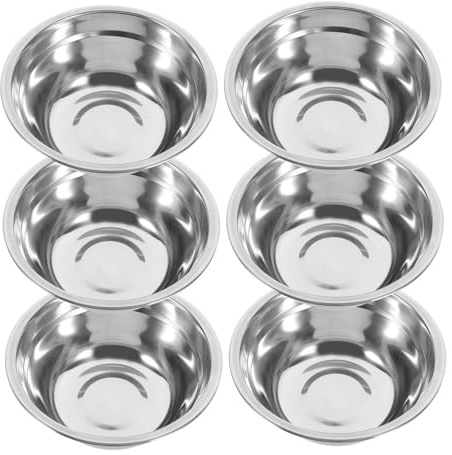 HAMPPLIES 6 pièces Bol Acier Inoxydable pour Masque Facial DIY Bol Mélangeur Professionnel Antichute et Facile à Nettoyer pour Salon et Soins Visage