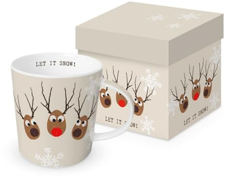ppd Trend Tasse - Kaffeetasse, Teetasse, Geschirr, Winter, Rentiere, Weihnachtstasse
