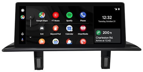 12.3 Android Screen for BMW 1 Series E81 E82 E87 E88 CCC, CarPlay Wireless Android Auto,Screen Mirroring,Split Screen,Wi-Fi, Music,TV,Navigation,Vehicle Cameras,Netflix Spotify TikTok (128GB)