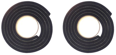 LOORGVEL Eva Black Sponge Foam Tape 30mm X 2m X 10mm Thick 2pcs Self-adhesive Car Door Edge Protector Anti-collision Seal Strip Sound Insulation Weather Stripping for Vehicle Door Guard