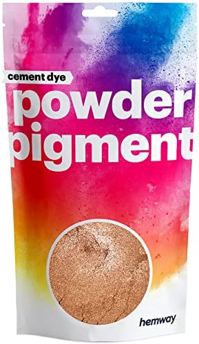 Hemway Cement Dye Powder Pigment Concrete Color Render Mortar Pointing Powdered Brick Toner Plaster - Metallic Bronze Brown - 100g / 3.5oz