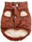 JoyDaog 2-lagige mit Fleece gefütterte Hundejacke, sehr warm für Winter und kaltes Wetter, extraweiche, winddichte Hundeweste,braun,M