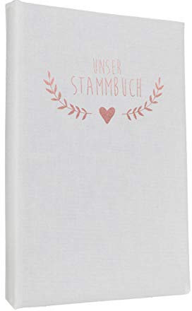 Hochzeitideal – Stammbuch der Familie Boho weiß 21,0 cm x 15,0 cm - Buchbinderleinen Stammbuch Hochzeit - Familienbuch Standesamt mit 6-Fach Ringmechanik für Urkunden mit Behördenlochung