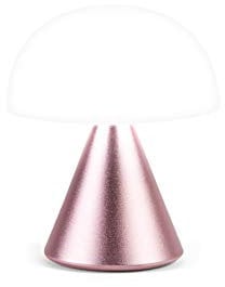 LEXON MINA Mini Lampe Champignon sans fil rechargeable, lampe LED à poser ou de chevet, à variateur d'intensité, jusqu'à 12h d'autonomie - Rose