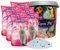 Lyra Pet® | 6 x 5 L = 30 L Lyra Power Silica Silikat Katzenstreu + 30 L Tonne | 100% Kieselgel | Keine Klumpenbildung | Neutralisiert den Geruch | Staubfrei & Unparfümiert | Hygienisch Saugstark