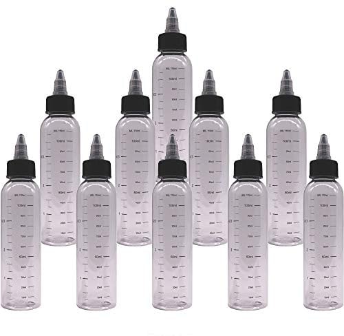 DIY-24H 100ml / 120ml Twist Cap Drehverschluss Leerflasche mit Skala,Flasche, Bottle, Spender, Tröpfler für Liquids, Reiniger (10x - 120ml)
