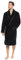 Strong Souls Accappatoio da uomo in pile morbido e caldo, ideale come regalo per uomo, Corda Trim - Nero, M