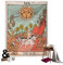 MisFox Tarot Tapisserie Wandbehang Wandteppich, Mittelalterliche Europa Divination Tapestry, Indische Geheimnisvoll Wandtuch Tischdecke (The Sun, 150x200cm)