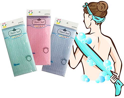 NOPIGO Premium Peeling-Waschlappen, koreanischer Luffa-Schwamm, groß, 3 Stück