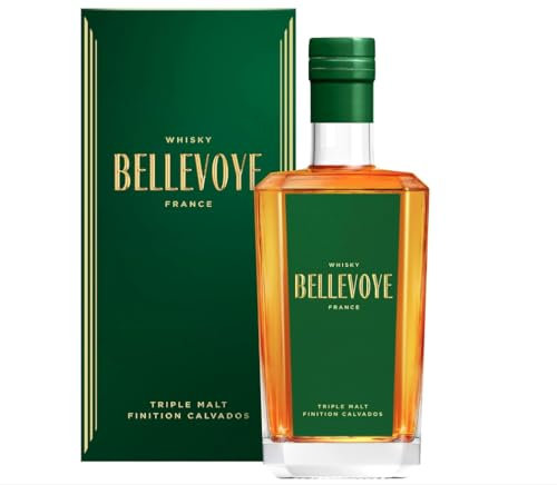 BELLEVOYE - Whisky Triple Malt - Whisky Français Bellevoye Vert - 43% Alcool - Origine : 100% France - 70 cl