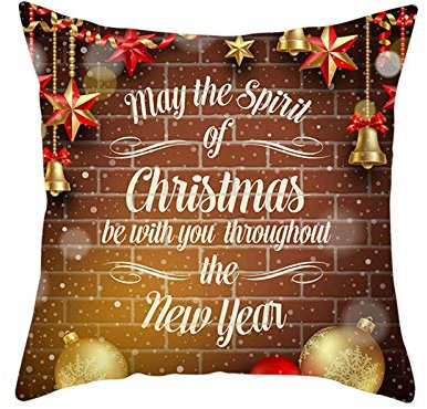 EHOMERY Kissenbezüge Muster Kissenbezug Zierkissen Englischer Satz Der Roten Wand Seide Zierkissenbezüge Kissenbezügeset Kinderzimmer Wohnzimmer Sofa Dekoration Rotes Gold 16X16 Inches