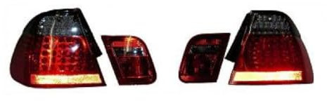 DM Autoteile 136919 Rückleuchten Set Rot Smoke 4tlg kompatibel für BMW 3er E46 Limousine Facelift 2001-2005