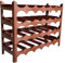 AC - Botellero apilable - Capacidad de 24 Botellas – 4 Niveles – Fabricación en plástico – Ideal para Botellas de Vino, champán, estantería – 46 x 60 x 23 cm – Color Marrón