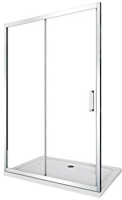 Glasduschtür 6 mm für Nischenmontage Höhe 190 cm Einbau reversibel (130-135 cm)