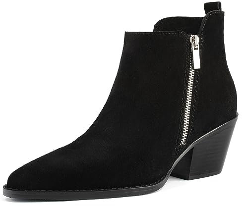 L37 HANDMADE SHOES Stivaletti alla Caviglia I Camoscio I Scarpe Fatte A Mano I Stile Unico I Forest Fire, Stivale Donna, Nero, 41 EU