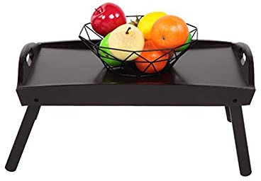 Bandeja Plegable de Madera de bambú para Cama, Desayuno en la Cama, Escritorio para Ordenador portátil, Mesa de Comedor Sencilla para sofá Cama, Mesa de Picnic con asa Commemoration Day
