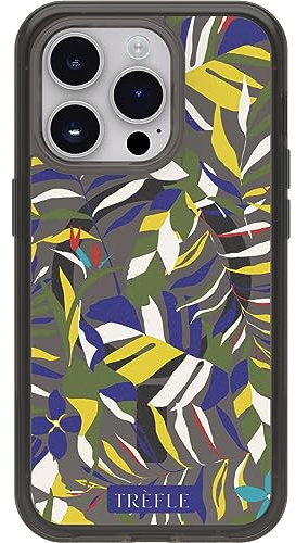 OtterBox iPhone 14 Pro Symmetry Series+ Case - Paradise Print (Black), Ultra-Sleek, Snaps to MagSafe, Raised Edges Protect Camera & Screen