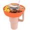 OUZHOU Stanley Snack Tray for Stanley Quencher 40oz - Reusable Snack Bowl with 4 Compartments for Nuts and Candy