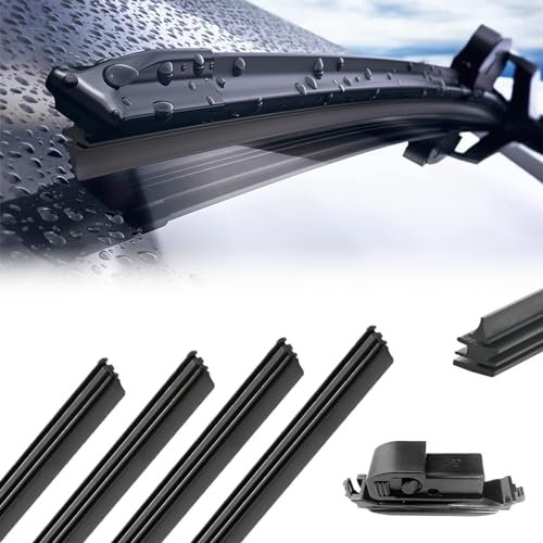 Recambio de escobilla limpiaparabrisas de goma,Recambio de escobillas limpiaparabrisas deshuesadas,Tiras de Goma Especiales para Limpiaparabrisas Universal,para la mayoría de coches 4 Piezas