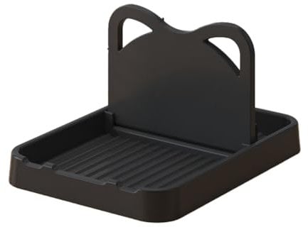 Graootoly Repose-cuillère avec support de couvercle, support de cuillère pliable pour comptoir de cuisine, support de couvercle de casserole pour cuillères noir, facile à installer et à utiliser