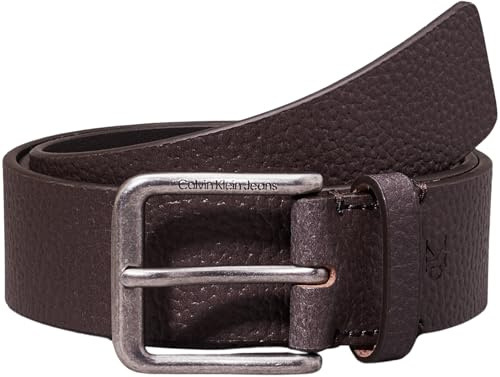 Calvin Klein Herren Gürtel Classic Casual Belt aus Leder, Braun (Bitter Brown), 110 cm