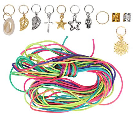 Haar Dreadlock Schmuck Metallgeflecht Ringe Dreadlock Loc Haarschmuck Manschetten Perlen Dekoration Clips Flechtanhänger für Haarstyling