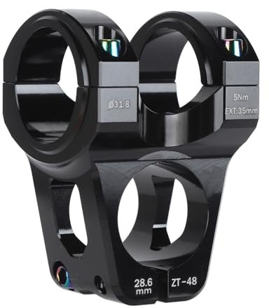 Pyhodi Mountainbike-Vorbau aus Aluminiumlegierung, Leichter DIY-kurzer Lenkervorbau Zum Austausch, 0-Grad-MTB-Vorbau mit 31,8 Mm Lenkerbefestigungsbohrung, für die Meisten Mountainbikes