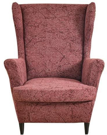 EBETA Sesselbezug, Sessel-Überwürfe Ohrensessel Überzug Bezug Sesselhusse Elastisch Stretch Husse für Ohrensessel (Klassisches Rot)