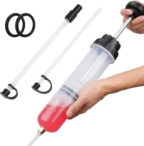 SEDY Fluid Extractor Multi-Purpose Oil Syringe with 500CC, Oil Suction Pump, Manual Extraction and Filling Pump, Automotive Oil Syringe(17.6 Oz./0.45 Qt./500 CC)