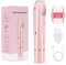 Brigin Rasoio Elettrico Donna,2 in 1 Rasoio Elettrico Corpo IPX7 Impermeabile,Rasoio Intimo Donna a Secco e Bagnato,Indolore Rasoio Parti Intime