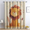 Löwe Vorhang, Cartoon Tier Löwe Gardinen,2er Set Verdunkelungsvorhang, Wild Tier Vorhänge, Wohnzimmer Kinderzimmer Schlafzimmer Thermovorhang Schallschutz Blickdichte vorhänge, 280x260 cm i9&a96