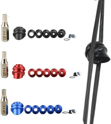 Poearcus Bogenschießen Peep Sight für Compound Bogen Sight Interchangeable Aluminiumlegierung Innenkern mit Peep Visor Hoody Compound Bogen (B, Schwarz, 37°)