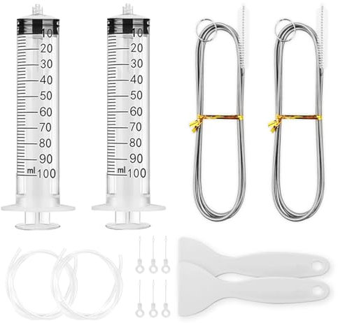 14Pcs Fridge Dredger and Cleaning Set, Fridge Drain Hole Cleaning Tool Refrigerator Drain Hole Cleaning Tool Kit Fridge Cleaning Syringe Kit for Refrigerator Cleaning Kitchen Drain Hole Remover