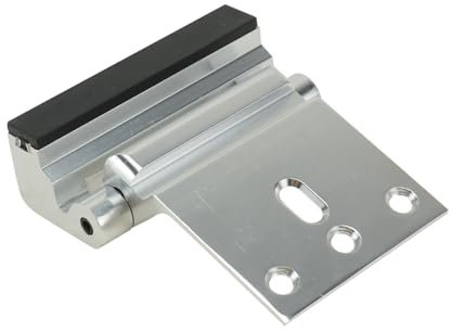 Uonlytech 1pièce Charnière De Porte Alliage Aluminium Avec Vis Accessoire De Renforcement De Serrure Pour Porte Intérieure Finition Argentée