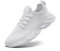 EGMPDA Schuhe Herren Sneaker Laufschuhe Turnschuhe Sportschuhe Herren Laufschuhe Outdoor Komfort Freizeit Gym Schuhe Atmungsaktiv EU Weiß 42
