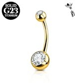 AceFun Oro Bauchnabelpiercing Titan 14mm Gewinde für Bauchnabel piercing Ringe 14G Bauch nabel piercing Schmuck Nabelpiercing Ringe Gold Bauch nabel piercing Schmuck für Frauen Männer