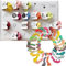 Wolle Adventskalender 2024 | Der Garn Adventskalender | 24 Tage Häkelstiche Marker Weihnachten Countdown Kalender | Handgefertigter Strickmarker Kalender für Urlaub