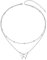 HOOHWE Schmetterling Kette für Damen 925 Sterling Silber Halskette Damen mit Anhänger Verstellbar Double Layered Halsketten Schmuck Geschenk Für Frauen