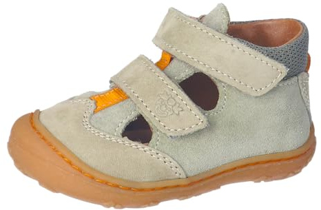 RICOSTA Jungen Kletthalbschuhe EBI, Baby und Kleinkinder Lauflernschuhe, Weite: WEIT, lose Einlage, Klettverschluss, eukalyptus (530), 19 EU