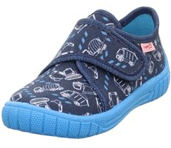 Superfit Jungen Bill 1-000279 Hausschuhe, Blau Mehrfarbig 8090, 34 EU