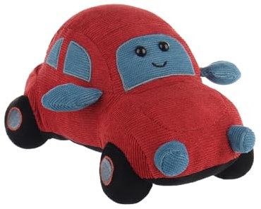 Apricot Lamb Auto Fahrzeug Plüschtiere für Kinder, weiche niedliche Kuscheltier für Baby Mädchen und Jungen, Flauschige Auto Rot 21 cm