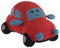 Apricot Lamb Auto Fahrzeug Plüschtiere für Kinder, weiche niedliche Kuscheltier für Baby Mädchen und Jungen, Flauschige Auto Rot 21 cm
