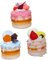 KOMBIUDA 3Stücke Teiliges Künstliche Tortenmodelle Realistische Doppel-etagentorten für Fotografie und Spielzeug Lifelike Fake Cakes in Gemischten Farben