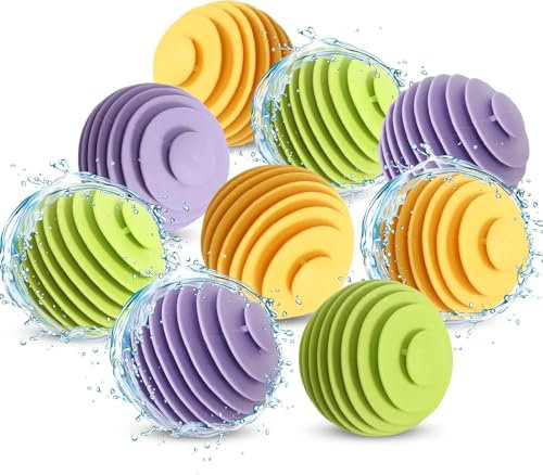 Lymshine Bälle für Trockner Silikon, 8 Stück Trocknerbälle für Waschmaschine Wäschetrockner, Waschkugel Waschball für Waschmaschine, Trocknerball Daunenjacke, Dryer Balls