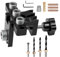 3-in-1 Pocket Hole Jig Kit, 8/10/15 mm Dowel Jig Kit for Straight Holes with Positioning Clip Adjustable Drill Guide Puncher Locator Carpentry Tools for Drilling Guide Locator Punching
