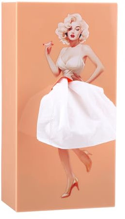 1 Stück Taschentücher Box mit Fliegendem Rock-Design, Kreative Taschentuchbox Kosmetiktücher Tissue Box mit einen Mädchen Taschentuchspender Tücherbox Spender Deko,TaschentücherBox Spender Beige